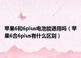 苹果6和6plus电池能通用吗（苹果6合6plus有什么区别）