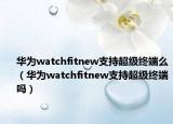 华为watchfitnew支持超级终端么（华为watchfitnew支持超级终端吗）