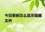 今日更新怎么显示隐藏文件