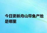 今日更新舟山带鱼产地是哪里