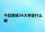 今日更新3A大学是什么啊