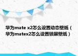 华为mate x2怎么设置动态壁纸（华为matex2怎么设置锁屏壁纸）