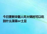今日更新宋朝人吃火锅时可以吃到什么菠菜or土豆