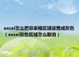 excel怎么把非表格区域设置成灰色（excel灰色区域怎么取消）
