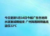 今日更新5月16日今起广东各地降水逐渐减弱结束 广州阵雨转阴最高温仅22℃
