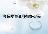 今日更新8月有多少天