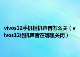 vivos12手机相机声音怎么关（vivos12相机声音在哪里关闭）