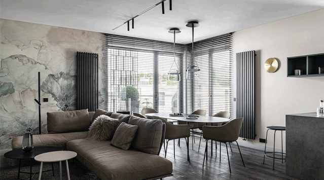 老外也爱中国风,波兰小伙用水墨画做背景墙,全屋档次瞬间提升