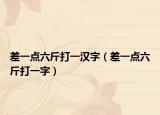 差一点六斤打一汉字（差一点六斤打一字）