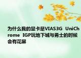 为什么我的显卡是VIAS3G  UniChrome  IGP玩地下城与勇士的时候会有花屏