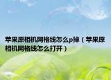 苹果原相机网格线怎么p掉（苹果原相机网格线怎么打开）