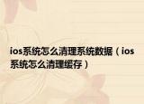 ios系统怎么清理系统数据（ios系统怎么清理缓存）