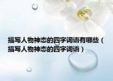 描写人物神态的四字词语有哪些（描写人物神态的四字词语）