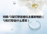 问题:勺型打野是哪位主播发明的（勺形打野是什么意思）