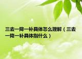 三去一降一补具体怎么理解（三去一降一补具体指什么）