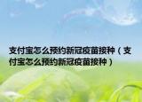 支付宝怎么预约新冠疫苗接种（支付宝怎么预约新冠疫苗接种）
