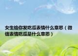 女生给你发吃瓜表情什么意思（微信表情吃瓜是什么意思）