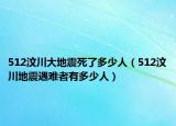 512汶川大地震死了多少人（512汶川地震遇难者有多少人）