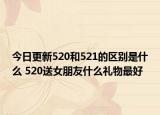 今日更新520和521的区别是什么 520送女朋友什么礼物最好