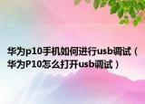 华为p10手机如何进行usb调试（华为P10怎么打开usb调试）