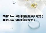 苹果12mini电池容量是多少毫安（苹果12mini电池容量多大）