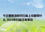 今日更新清明节扫墓上坟都带什么 2023年扫墓注意事项
