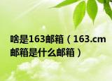 啥是163邮箱（163.cm邮箱是什么邮箱）