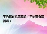 王治郅有总冠军吗（王治郅有军衔吗）