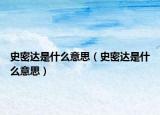 史密达是什么意思（史密达是什么意思）