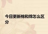 今日更新棉和绵怎么区分