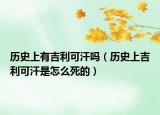 历史上有吉利可汗吗（历史上吉利可汗是怎么死的）