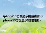 iphone13怎么显示视频铺满（iphone13怎么显示实时网速）