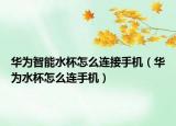 华为智能水杯怎么连接手机（华为水杯怎么连手机）