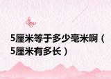 5厘米等于多少毫米啊（5厘米有多长）