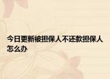 今日更新被担保人不还款担保人怎么办