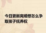 今日更新离婚想怎么争取孩子抚养权
