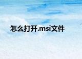 怎么打开.msi文件