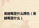 蔓越莓是什么颜色（蔓越莓是什么）