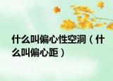 什么叫偏心性空洞（什么叫偏心距）