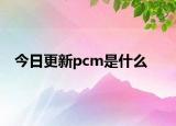 今日更新pcm是什么
