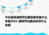 今日更新清明节扫墓需要准备什么东西2023 清明节扫墓应该带什么东西