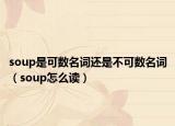 soup是可数名词还是不可数名词（soup怎么读）