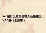 vac是什么意思是输入还是输出（VAC是什么意思）