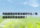 电脑病毒的危害会破坏什么（电脑病毒的危害有哪些）