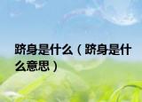 跻身是什么（跻身是什么意思）