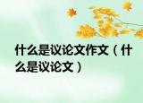 什么是议论文作文（什么是议论文）