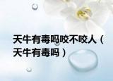 天牛有毒吗咬不咬人（天牛有毒吗）