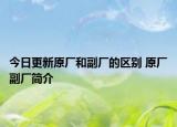 今日更新原厂和副厂的区别 原厂副厂简介