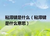 粘滞键是什么（粘滞键是什么意思）