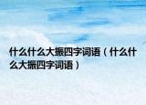 什么什么大振四字词语（什么什么大振四字词语）